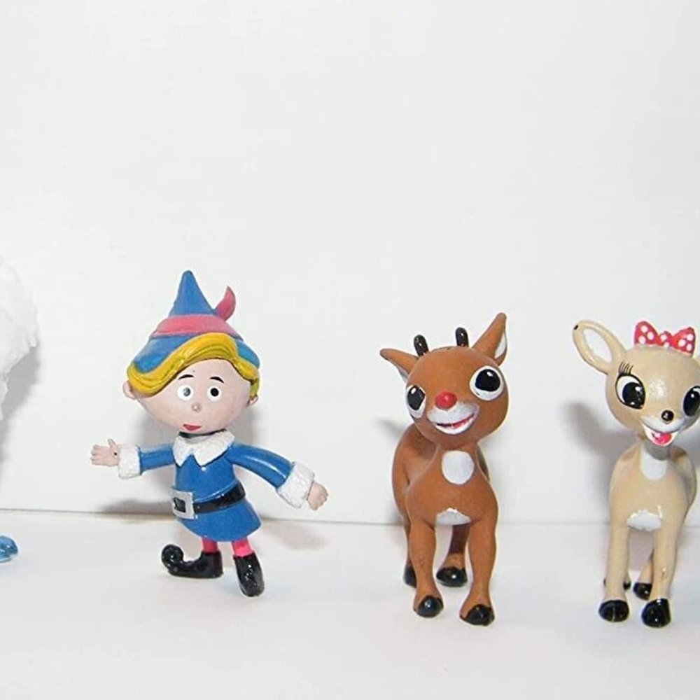 Rudolph The Red Nosed Reindeer Deluxe Figure Toy Set of 10 with Bonus Items! - Picture 2 of 5